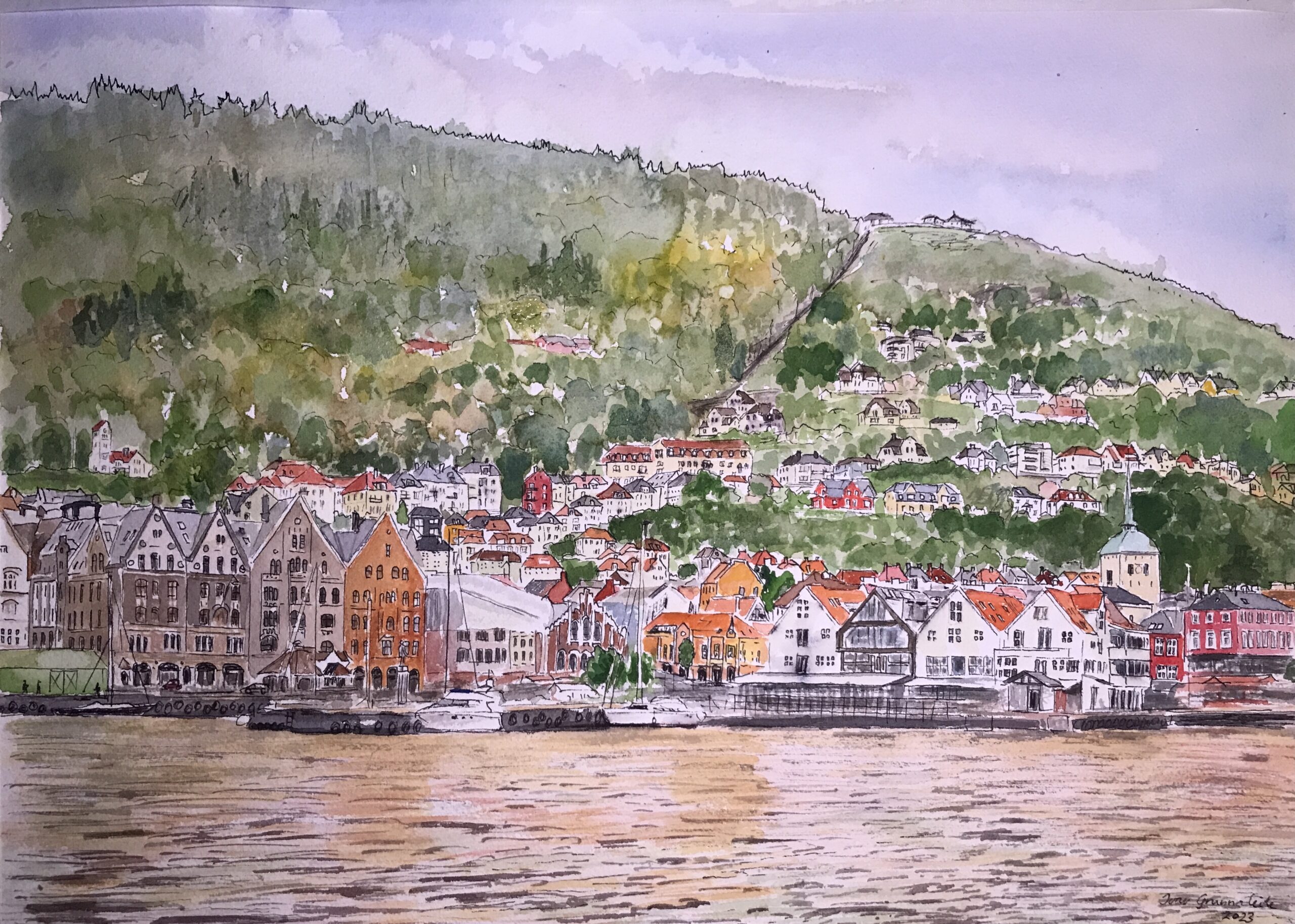 Ettermiddagssol i Bergen